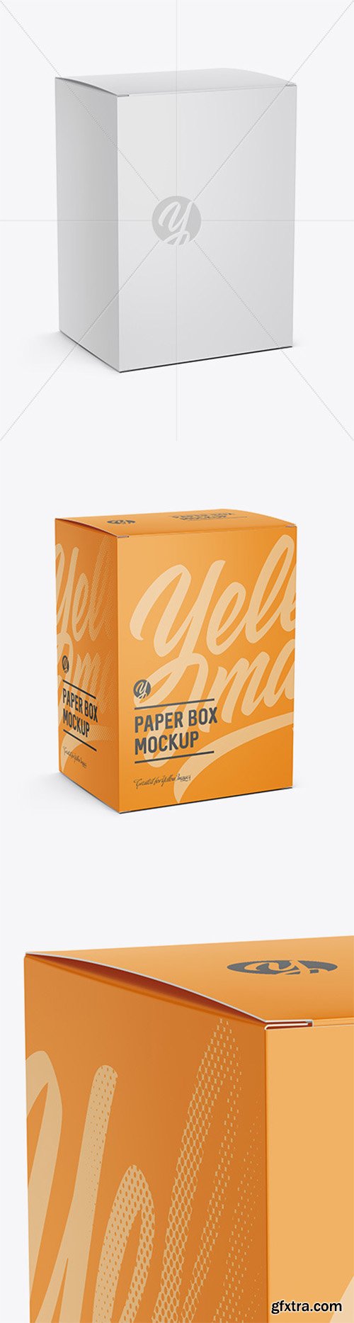 Paper Box Mockup - Halfside View 80256