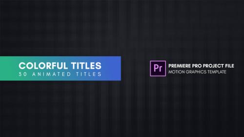 Videohive - Colorful Titles - Essential Graphics | Mogrt - 22191397 - 22191397