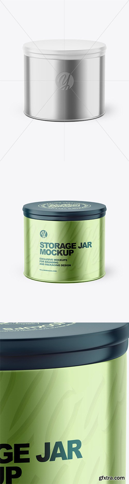 Metalliс Storage Jar Mockup 80369