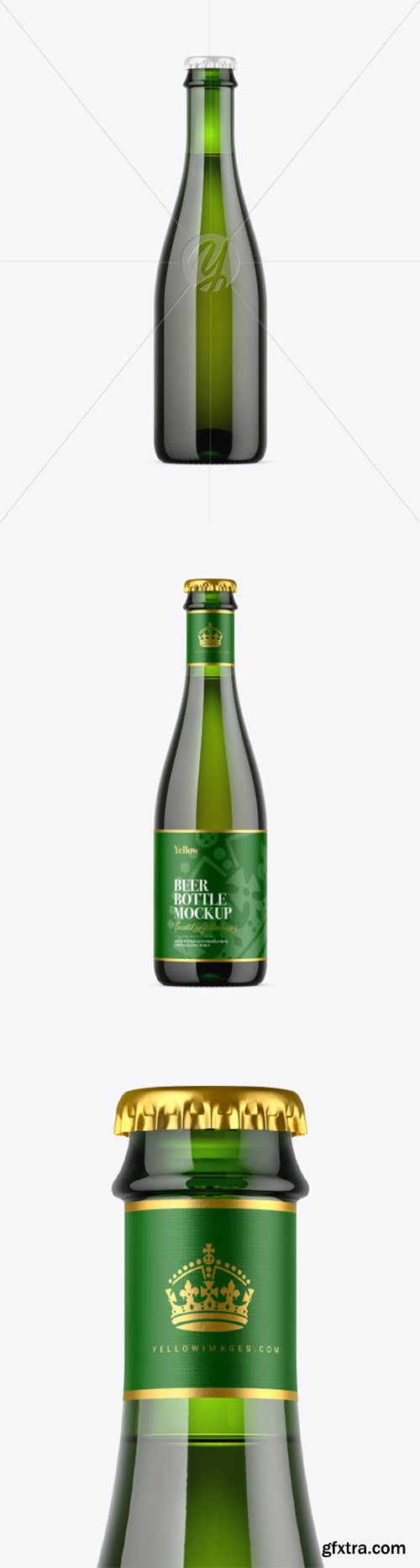Green Glass Beer Bottle Mockup 80509 Green Glass Beer Bottle Mockup 80509