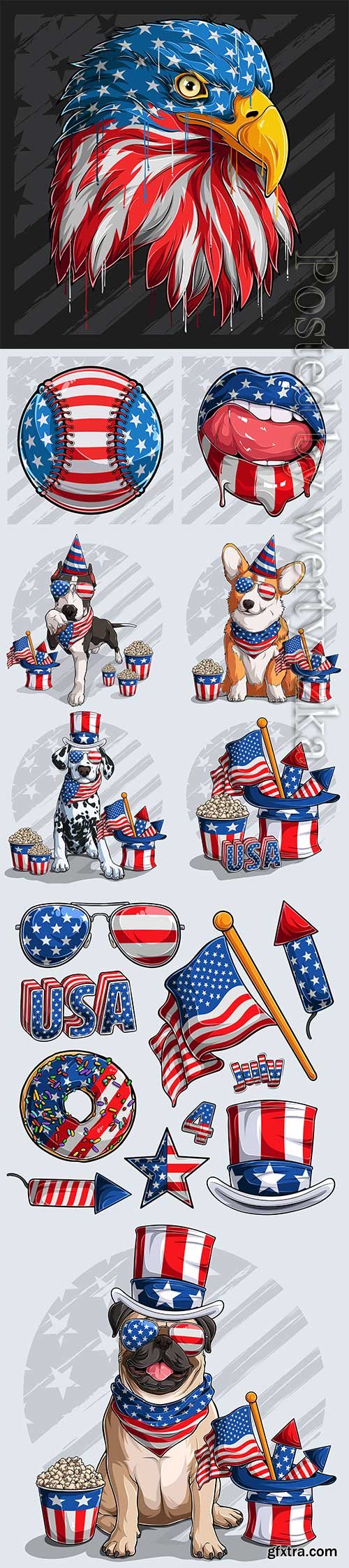 4th of july elements collection independence day veterans day and memorial day 4th of july elements collection independence day veterans day and memorial day