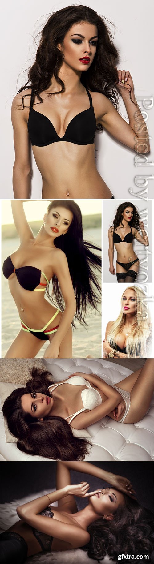 Luxury women in lingerie posing stock photo vol 3