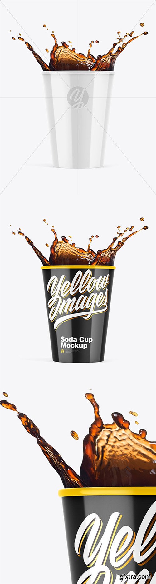 Glossy Soda Cup w/ Splash Mockup 80630 Glossy Soda Cup w/ Splash Mockup 80630