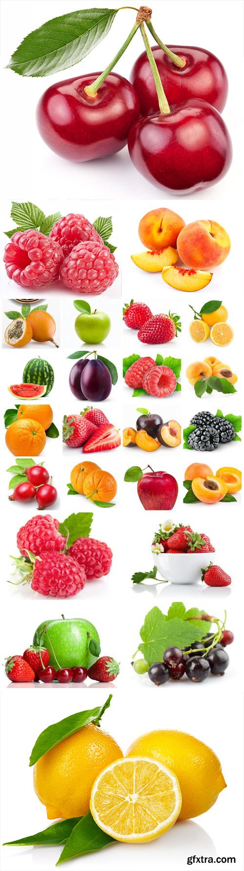 Set of fruits berries and citrus stock photo Set of fruits berries and citrus stock photo