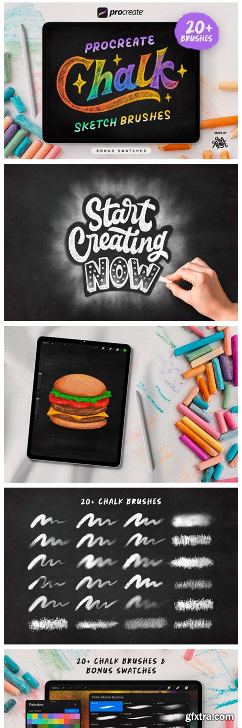 Procreate Chalk Sketch Brushes 13121094 Procreate Chalk Sketch Brushes 13121094