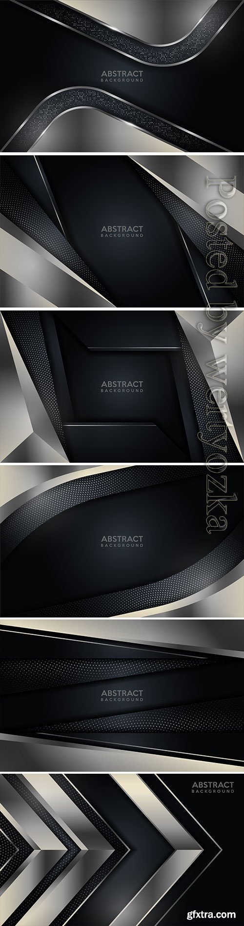 Glowing silver modern dark vector background with circular dots element Glowing silver modern dark vector background with circular dots element