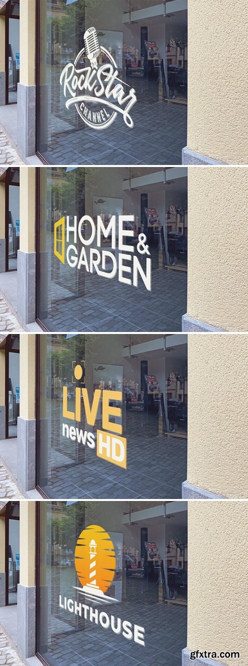 Furniture Store Glass Mockup