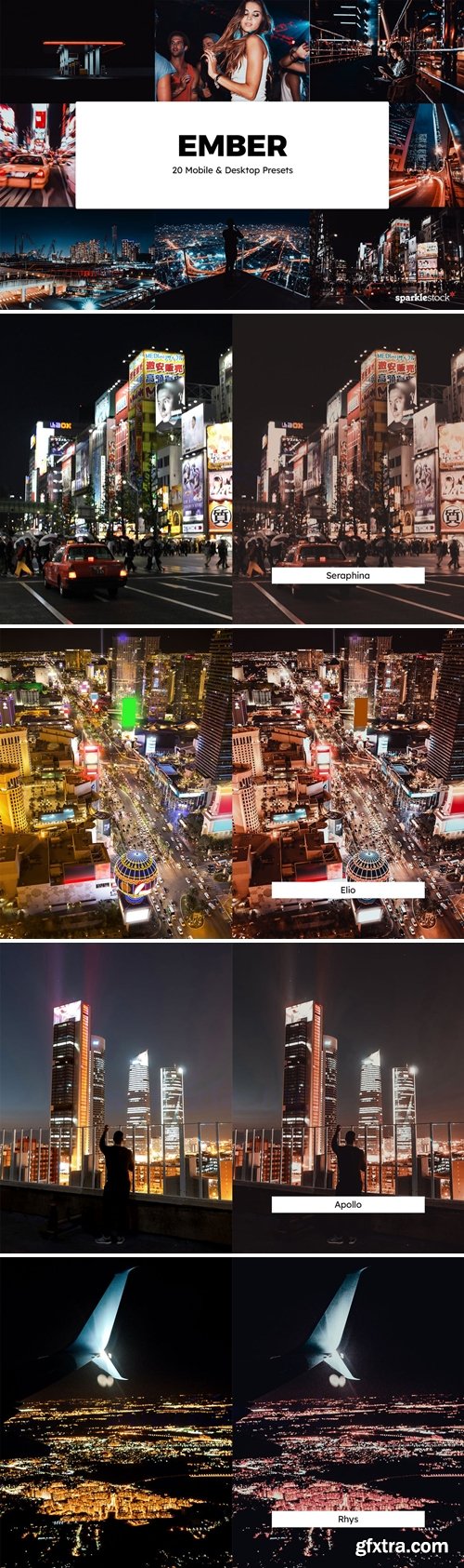 20 Ember Lightroom Presets & LUTs