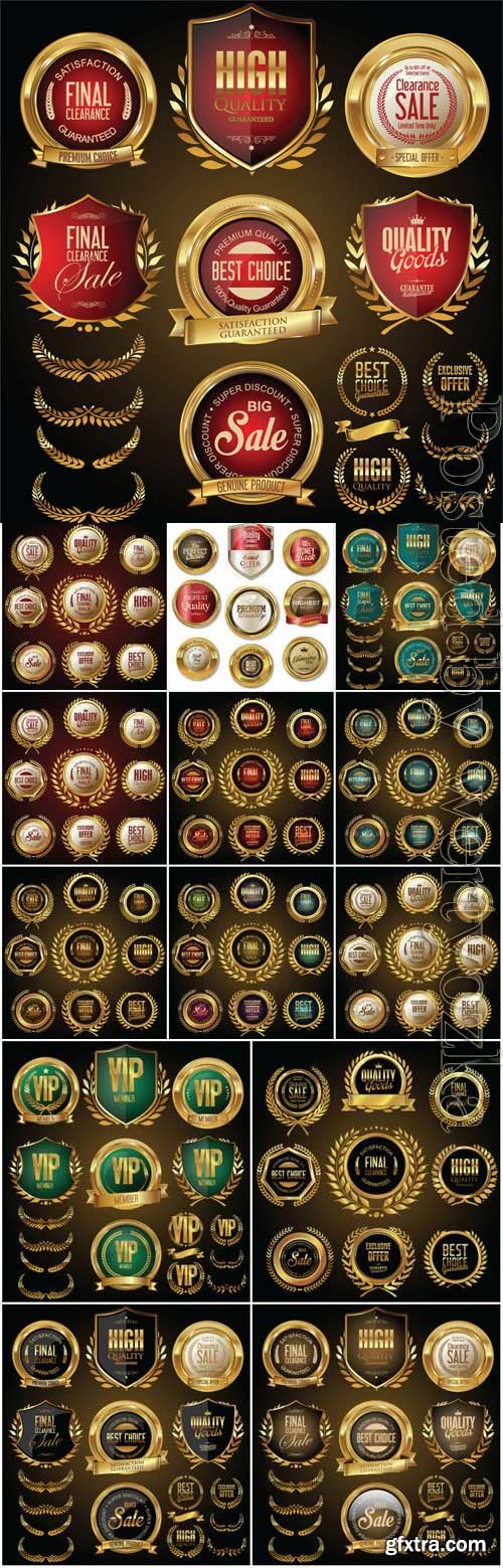 Luxury emblems and elements in vector Luxury emblems and elements in vector