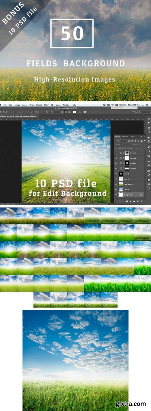 CM - 50 Fields background Set 01 622866