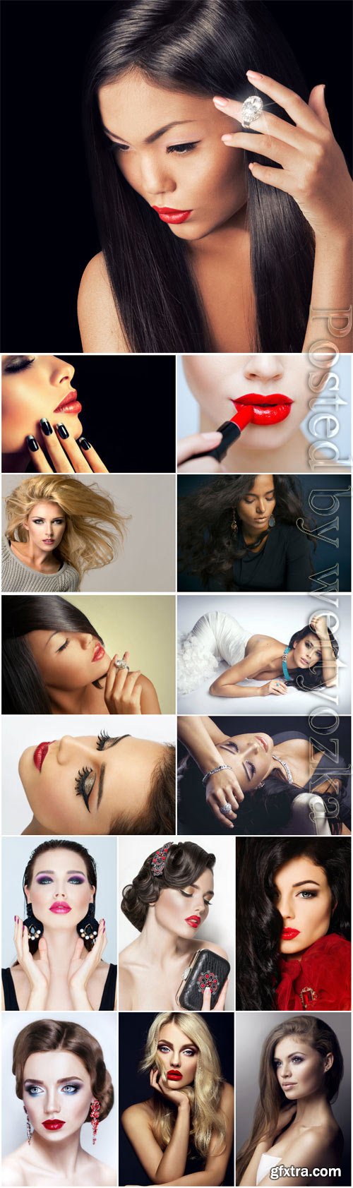 Stylish and beautiful women stock photo