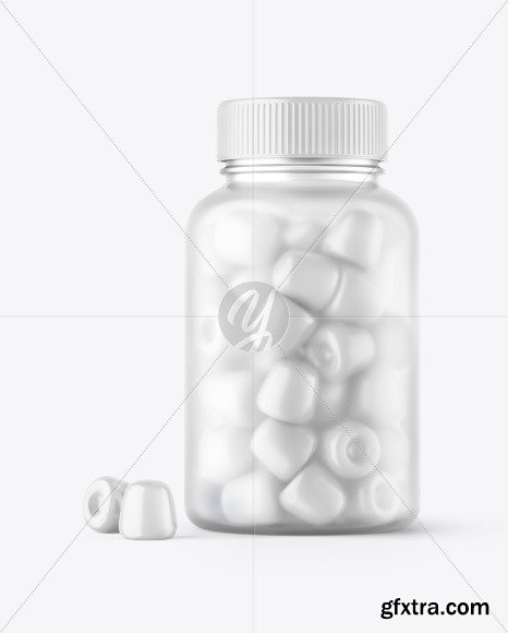 Download Frosted Bottle With Gummies Mockup 84880 Gfxtra