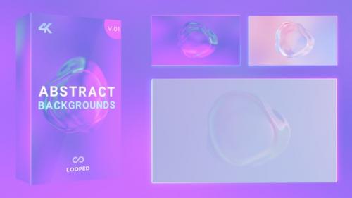 Videohive - Colorful Soft Liquid Spherical Shape Backgrounds Pack - 30000733 - 30000733