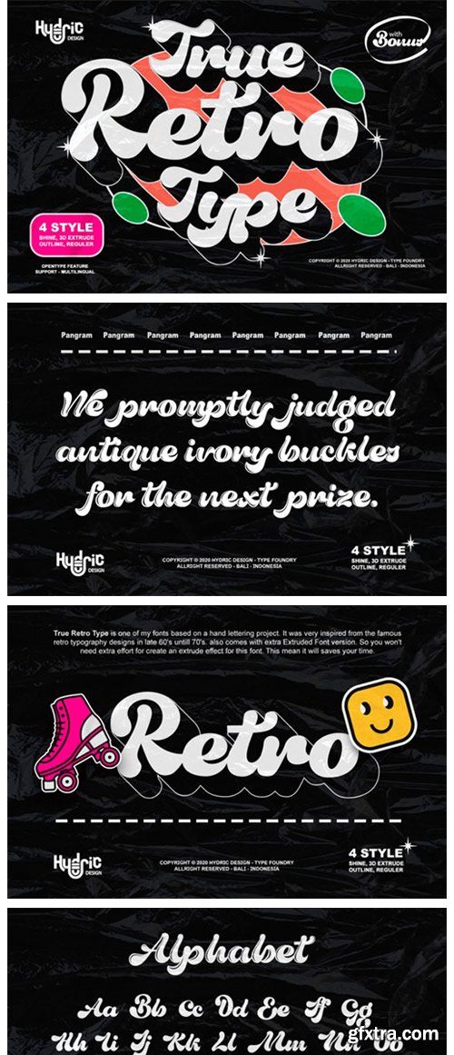 True Retrotype Font True Retrotype Font