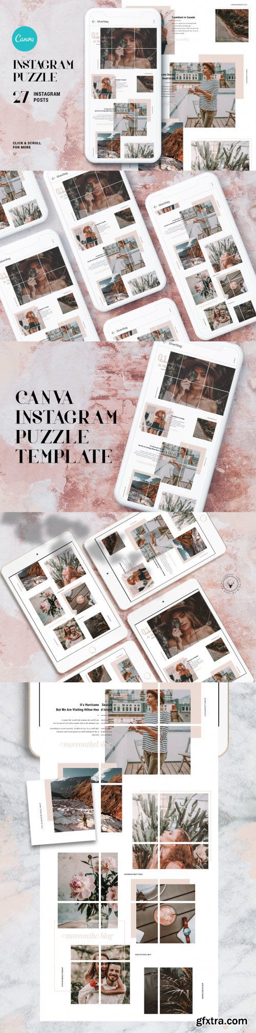 InstaGrid 1.0 Canva Puzzle PDF Template InstaGrid 1.0 Canva Puzzle PDF Template