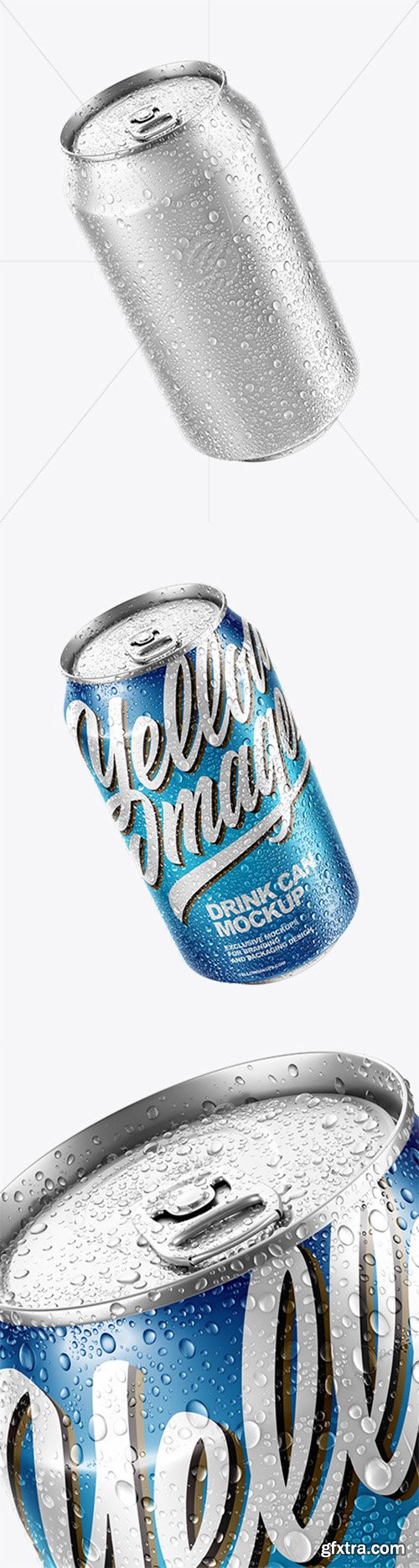 Can Mockup With Water Drops 58083