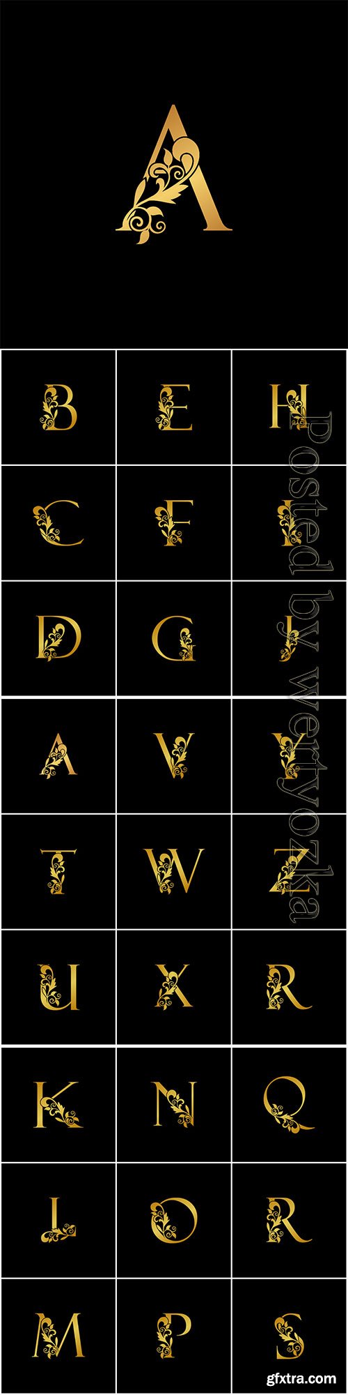 Golden luxurious initial letter logo icon Golden luxurious initial letter logo icon