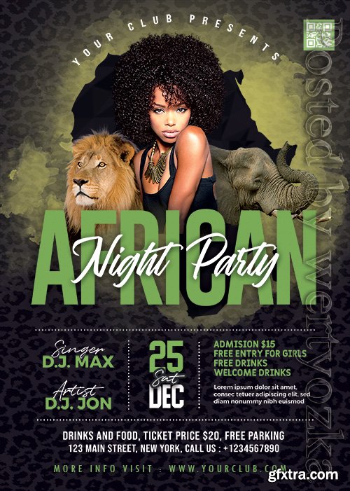 African Night Party - Premium flyer psd template