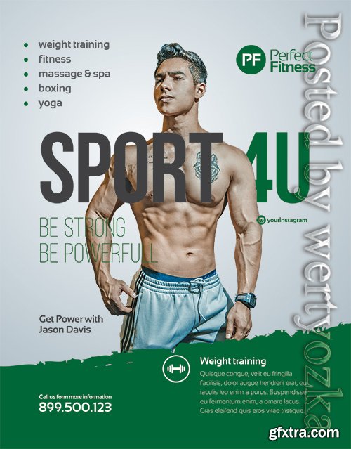 Fitness flyer3 - Premium flyer psd template
