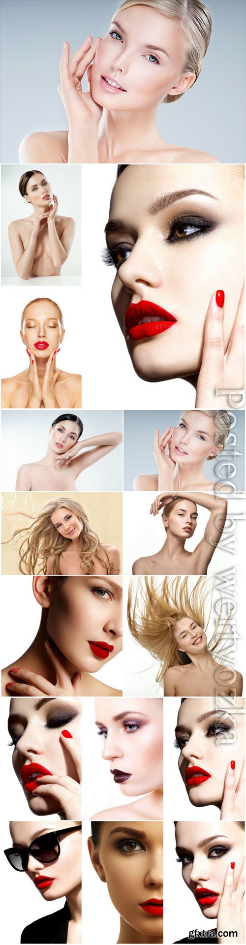 Girls i red lipstick stock photo Girls i red lipstick stock photo