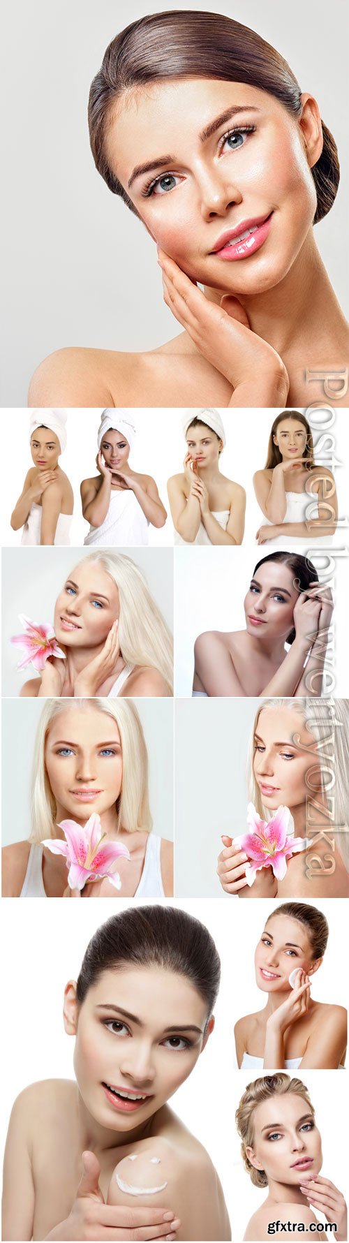 Healthy well-groomed skin of women face stock photo Healthy well-groomed skin of women face stock photo