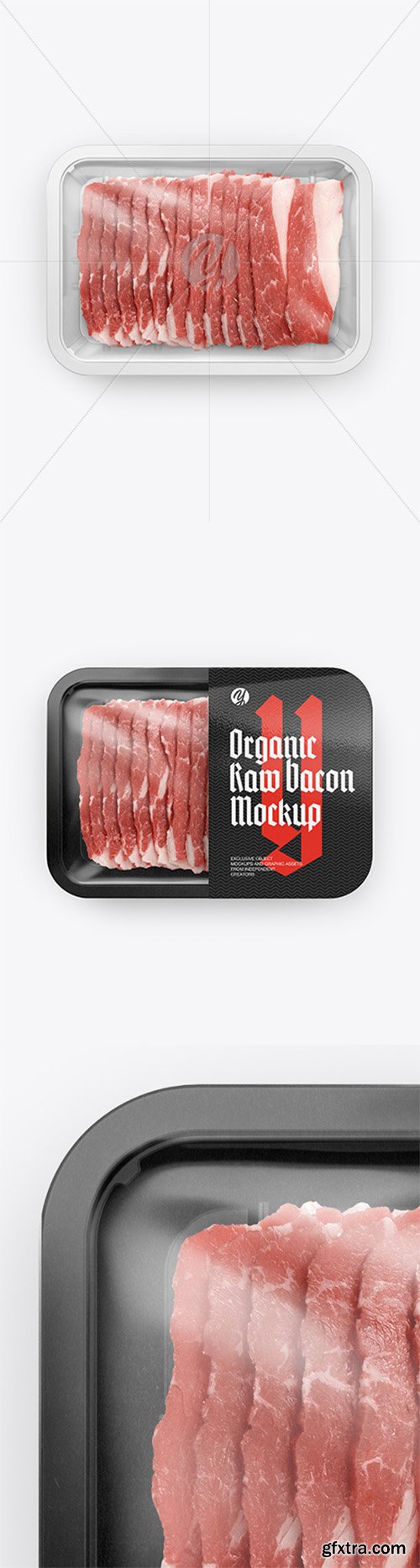 Plastic Tray With Raw Bacon Mockup 34242 Plastic Tray With Raw Bacon Mockup 34242