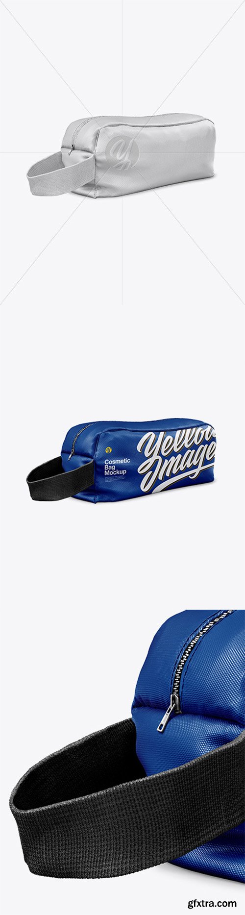 Cosmetic Bag Mockup - Half Side View 32156 Cosmetic Bag Mockup - Half Side View 32156