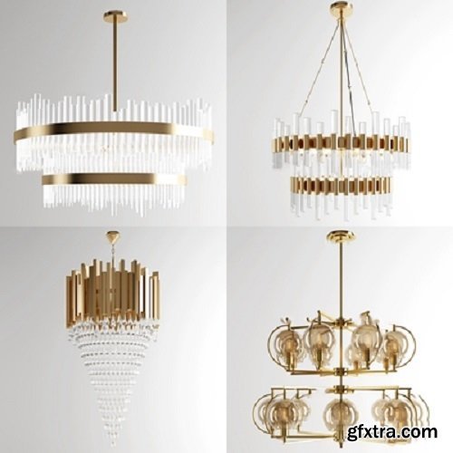 Crystal chandelier 3D models