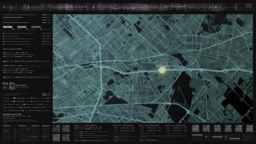 Videohive - Futuristic Digital City Map GPS 02 - 32749204 - 32749204
