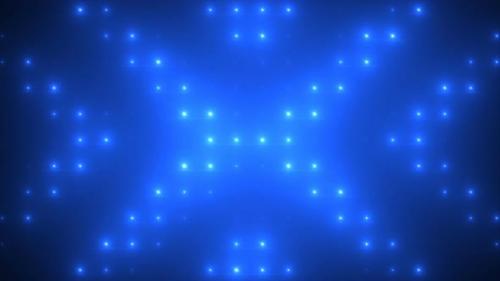 Videohive - Strobe Lights Flashing Background Vj Loop Blue Lights Board Wall of Lights - 32766657 - 32766657