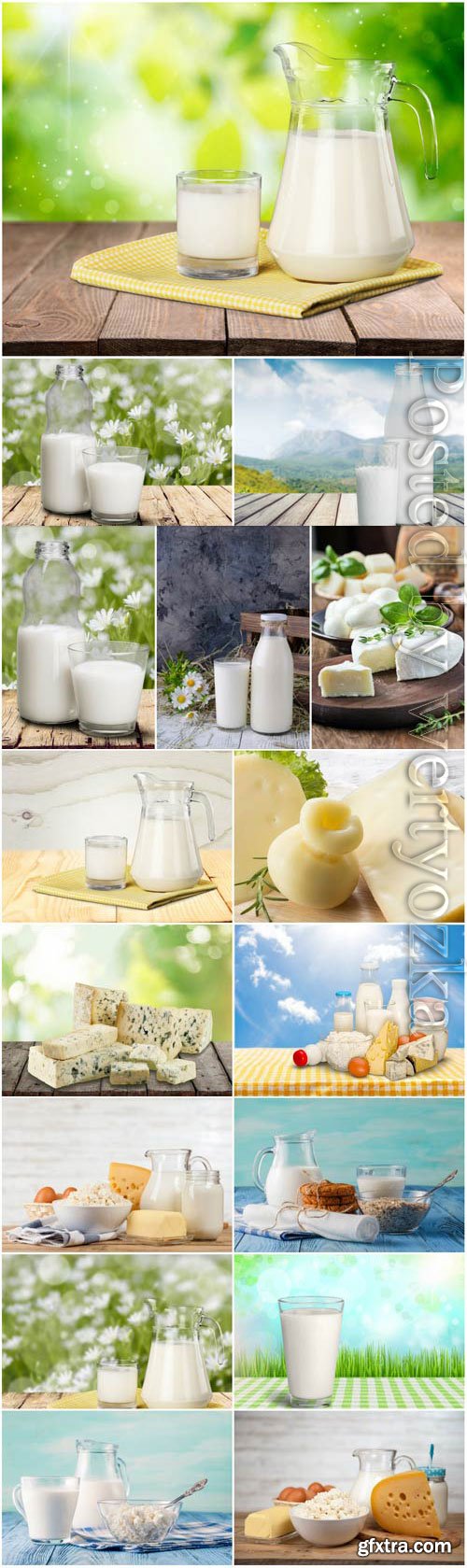 Dairy products, fresh milk stock photo