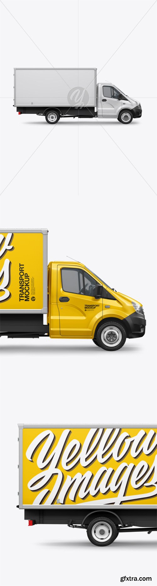 Box Truck Mockup - Side View 37556 Box Truck Mockup - Side View 37556