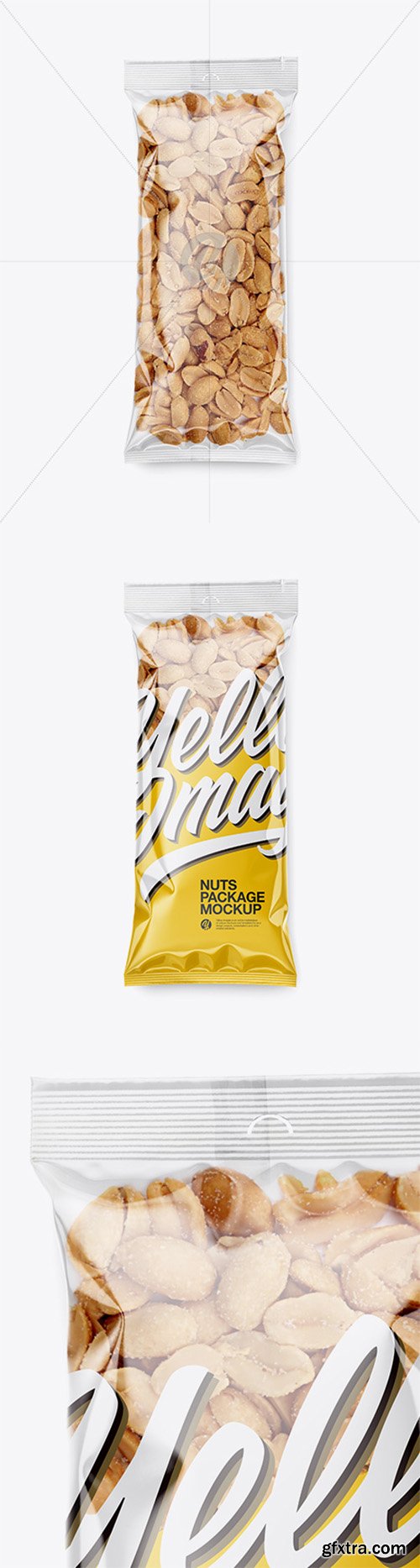 Clear Plastic Pack w/ Peanuts Mockup 43821 Clear Plastic Pack w/ Peanuts Mockup 43821