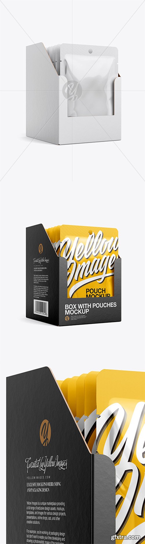 Box w/ Pouches Mockup - Half Side View 24766 Box w/ Pouches Mockup - Half Side View 24766