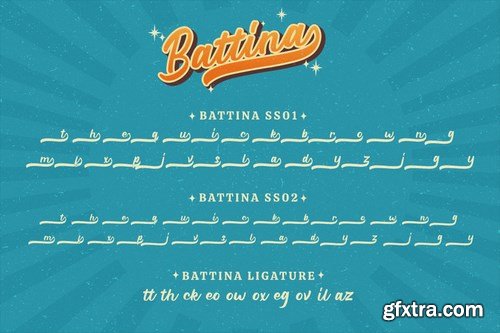 Battina - Vintage Display Font