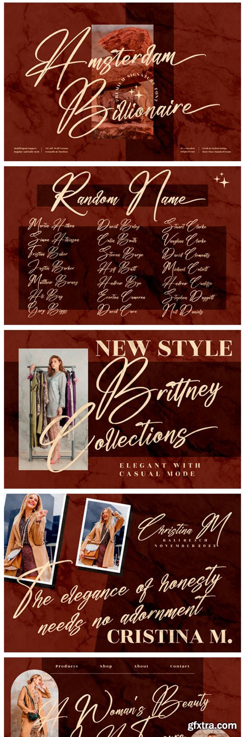 Amsterdam Billionaire Font Amsterdam Billionaire Font