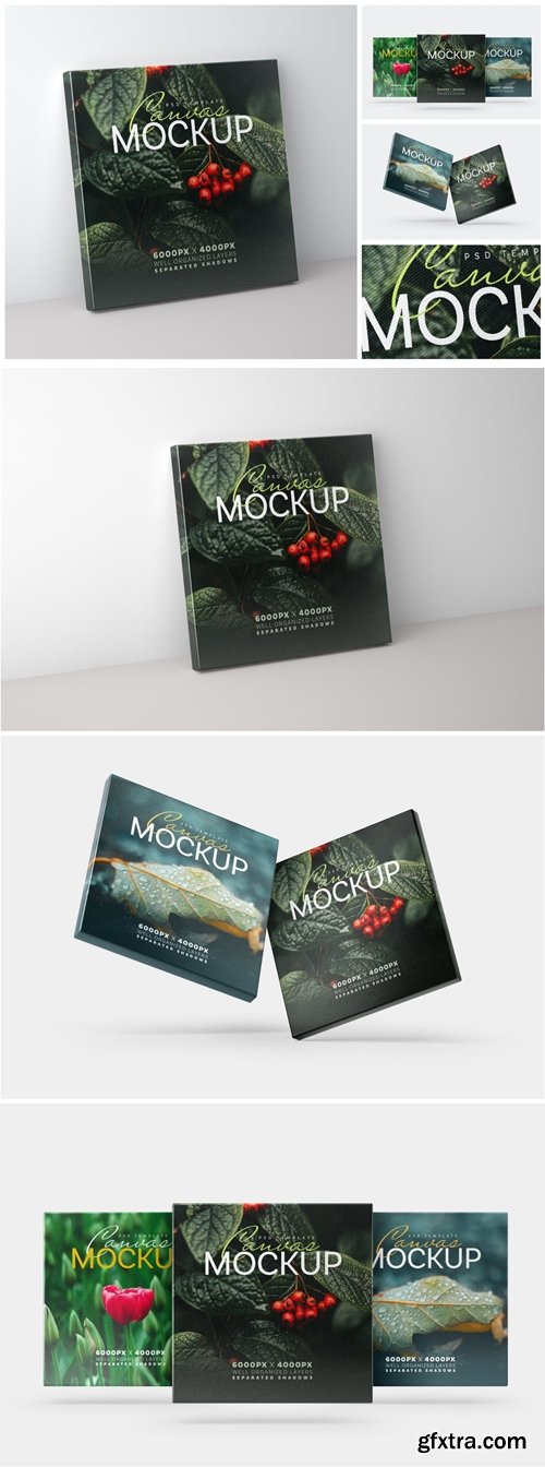Square Canvas Mockup Set