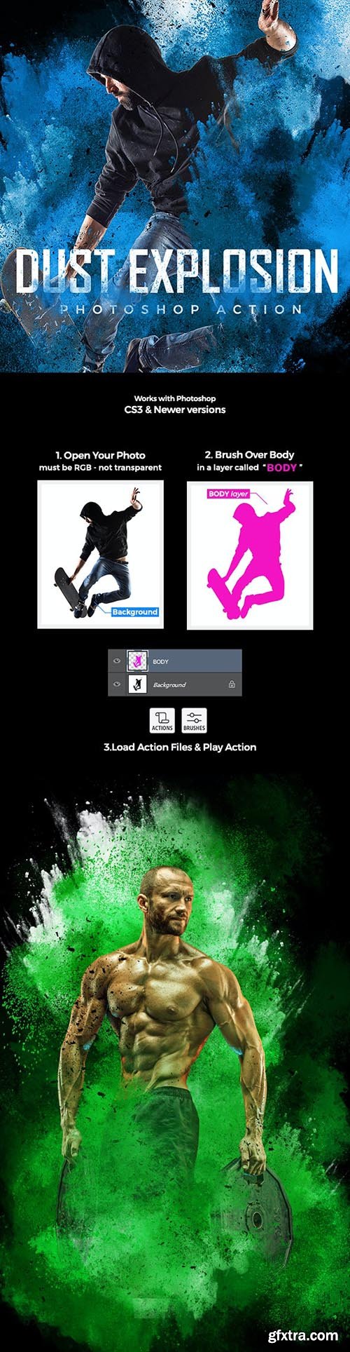 GraphicRiver - Dust Explosion Photoshop Action 31547047