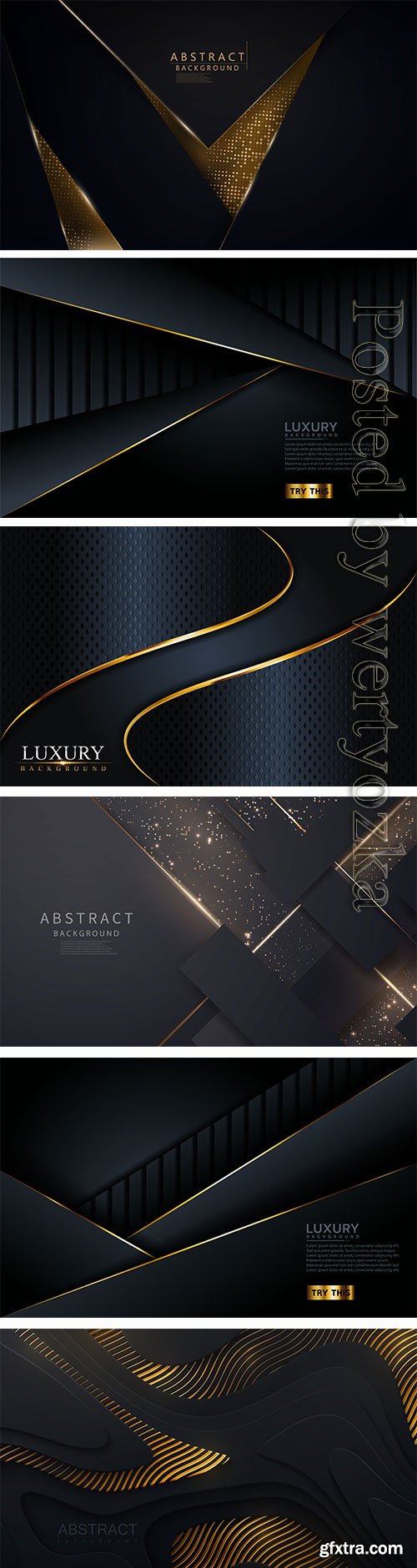 Luxury dark background with golden lines combinations