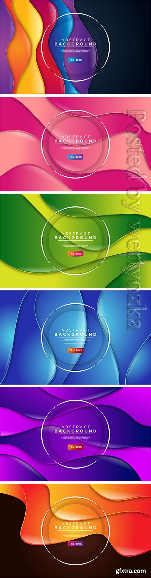 Realistic colorful fluid vector background