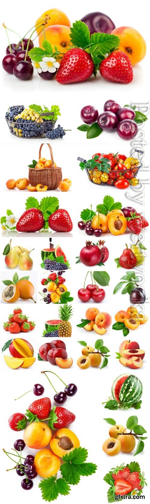 Set of fresh berries and fruits stock photo Set of fresh berries and fruits stock photo