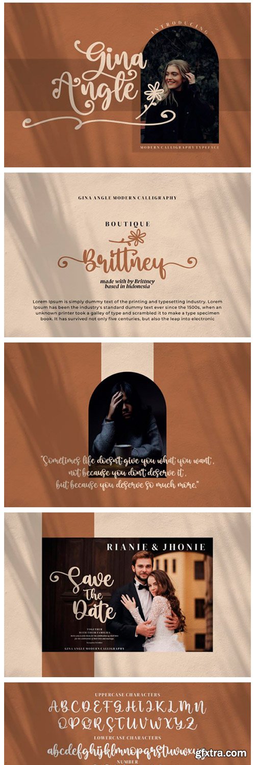 Gina Angle Font Gina Angle Font