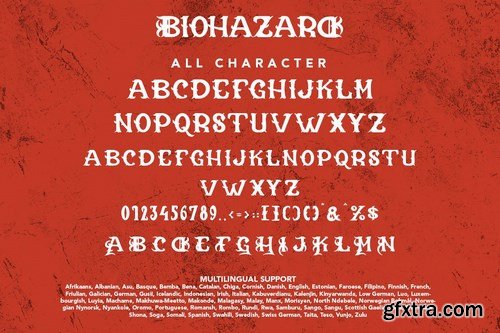 Biohazard - Blackletter Font