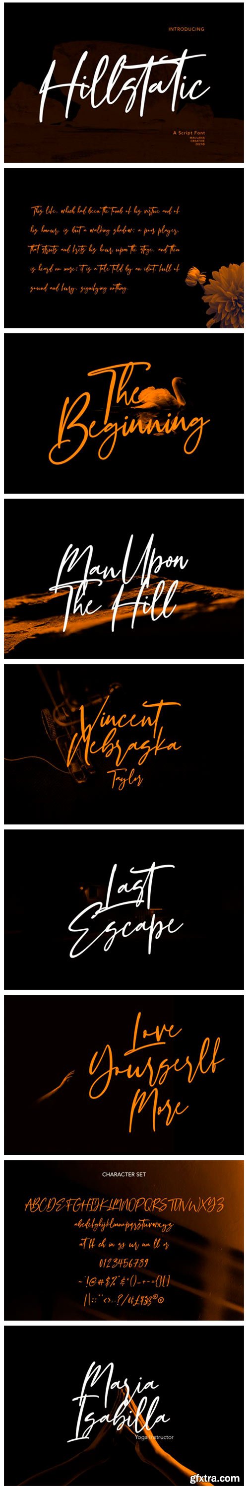 Hillstatic Script Font