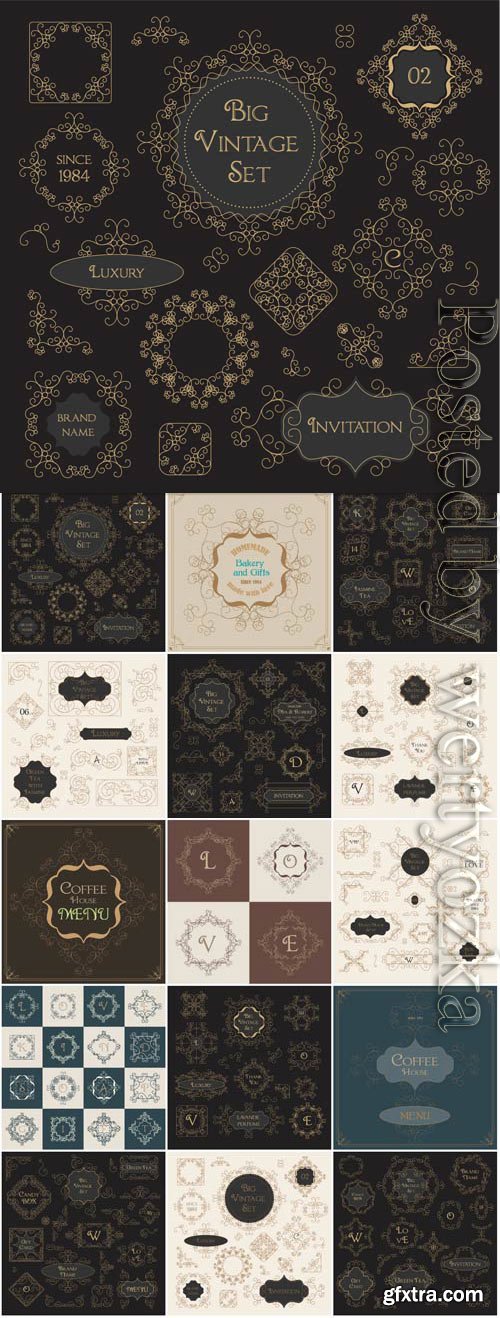 Decorative elements for design in vector Decorative elements for design in vector