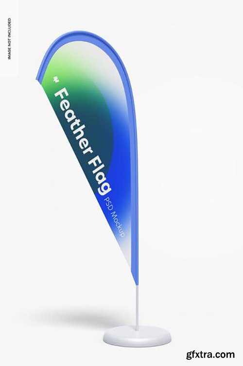 Feather flag banners mockup