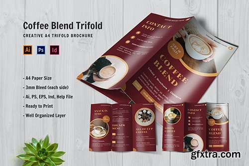Coffee Blend Trifold Brochure 2SAXPZW Coffee Blend Trifold Brochure 2SAXPZW