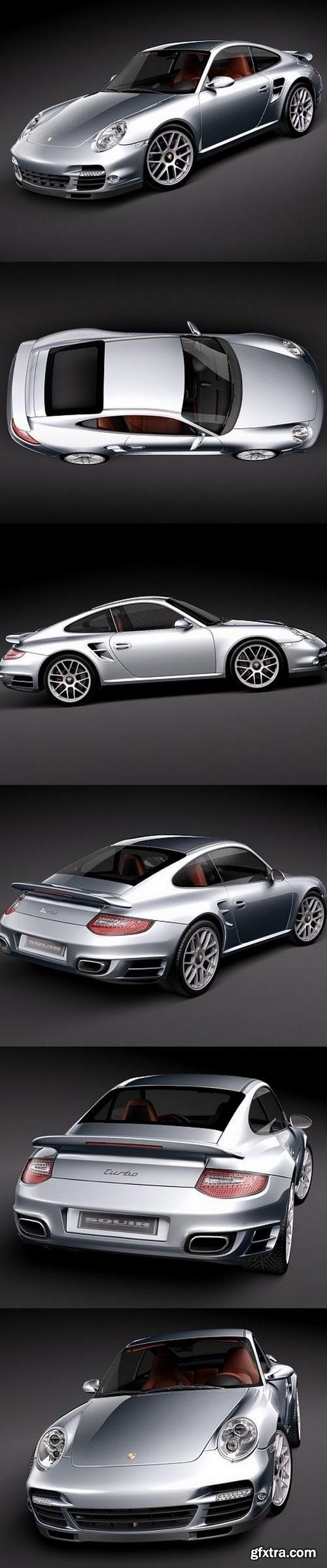 Porsche 911 turbo 2010 coupe 3D Model
