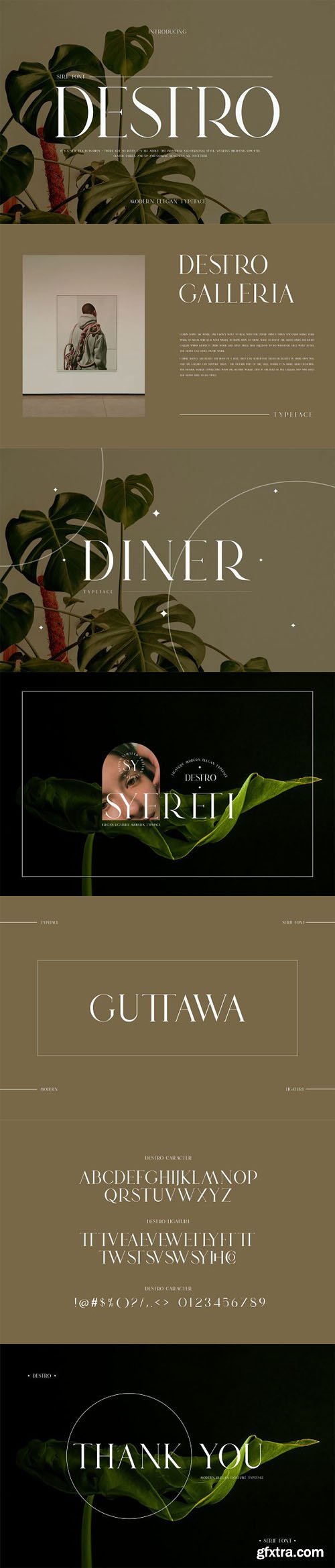 DESTRO - Serif Ligature Font DESTRO - Serif Ligature Font