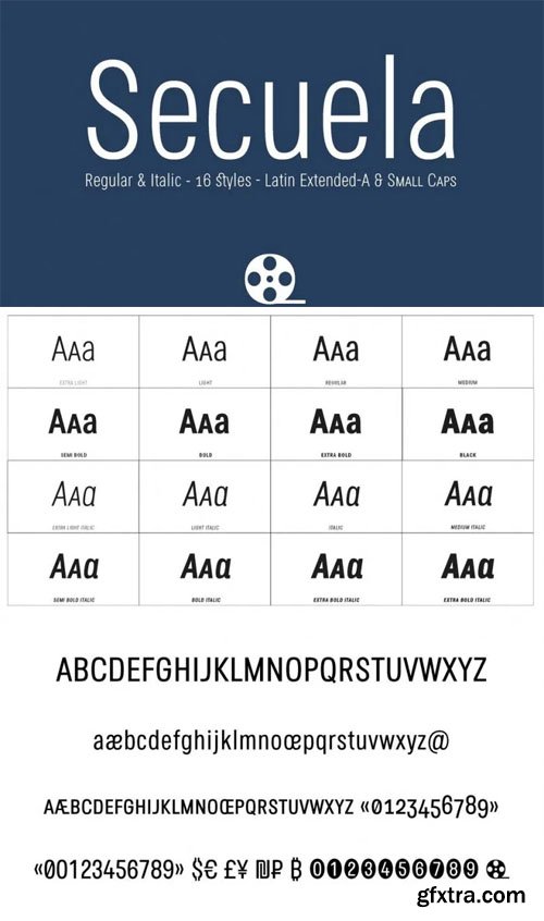 Secuela Sans Serif Font Family [12-Weights]